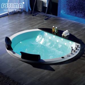 Wholesale 67&quot; Freestanding Jetted Bathtub Shower Combination Bubble Massage Non Slip from china suppliers