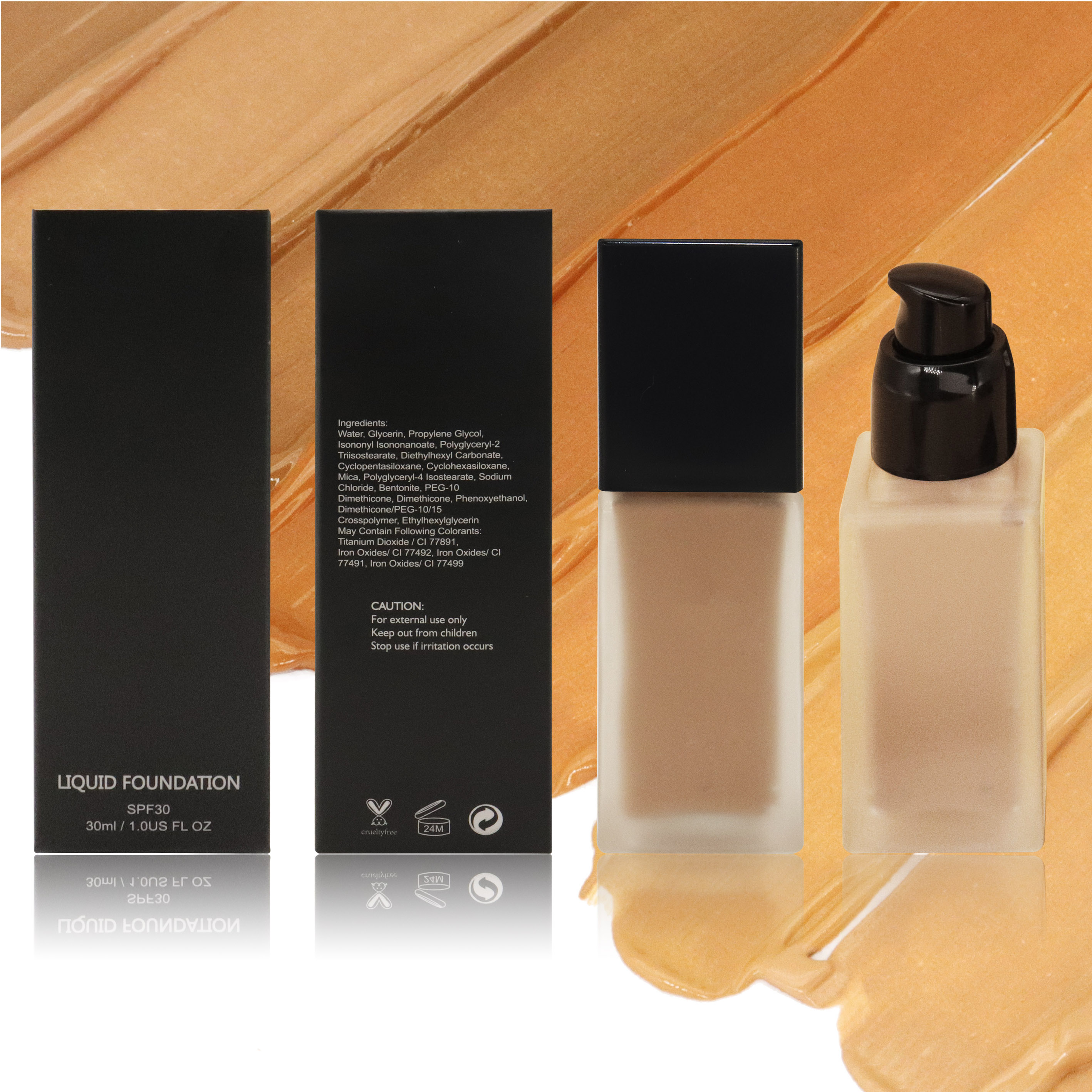 OEM / ODM Wholesale Vegan Full Coverage Private Label Liquid Foundation Makeup Waterproof and Matte for All Skin