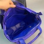 Casual Style Authentic Real True Ostrich Skin Men's Large Blue Travel Backpack