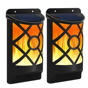 Wholesale Black Flickering Flame Solar Wall Lights Rechargeable Battery from china suppliers