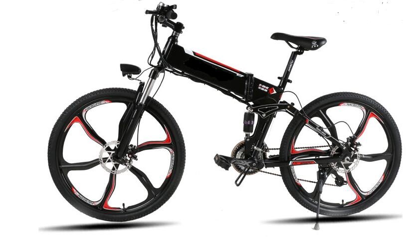 Aluminum Alloy Girls 36 Volt 26 Inch Folding Electric Bike