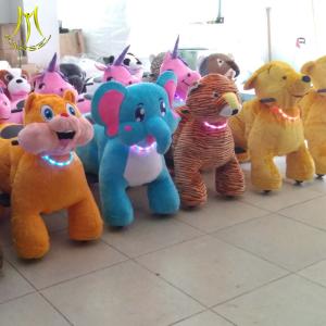 Wholesale Hansel plush moving animal amusement park electric ride on stuffed animal toy car from china suppliers