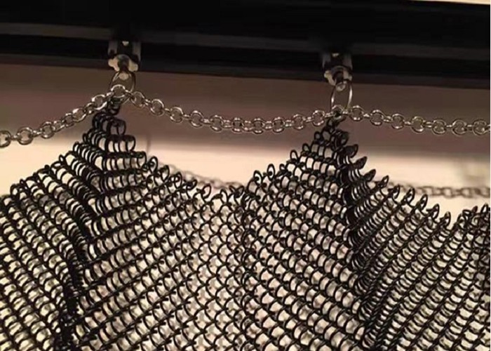 1.5mm Architectural Metal Mesh Acid Resistant Fireplace Mesh Screen Curtain