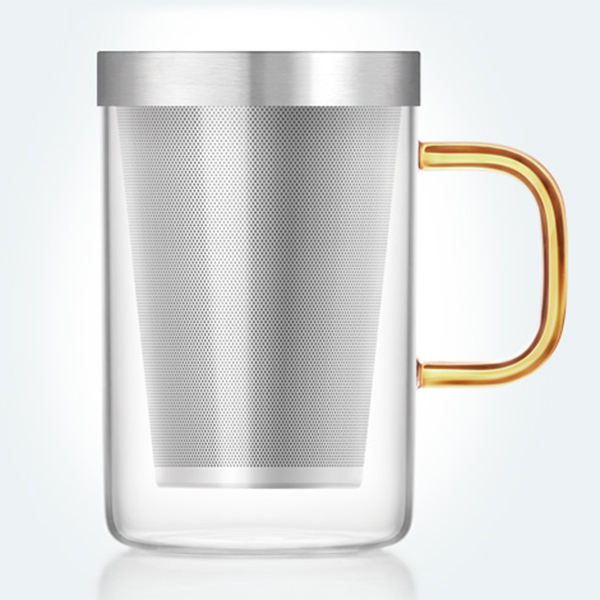 Heat Resistant Borosilicate Glass Tea Cup Pitcher With Spout And Handlebar