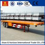 Double Axles 20ft 40ft Flat Bed Semi Trailer 2 axles container semi truck