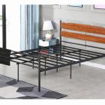 BSCI Simple Black Wooden Metal Furniture Solid Wrought Iron Beds King Size For