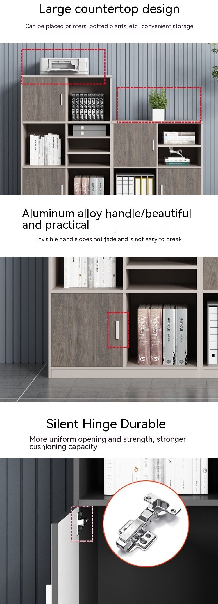 Mail Packing Office Tea Floor Cabinet for Simple File Storage and Retrieval