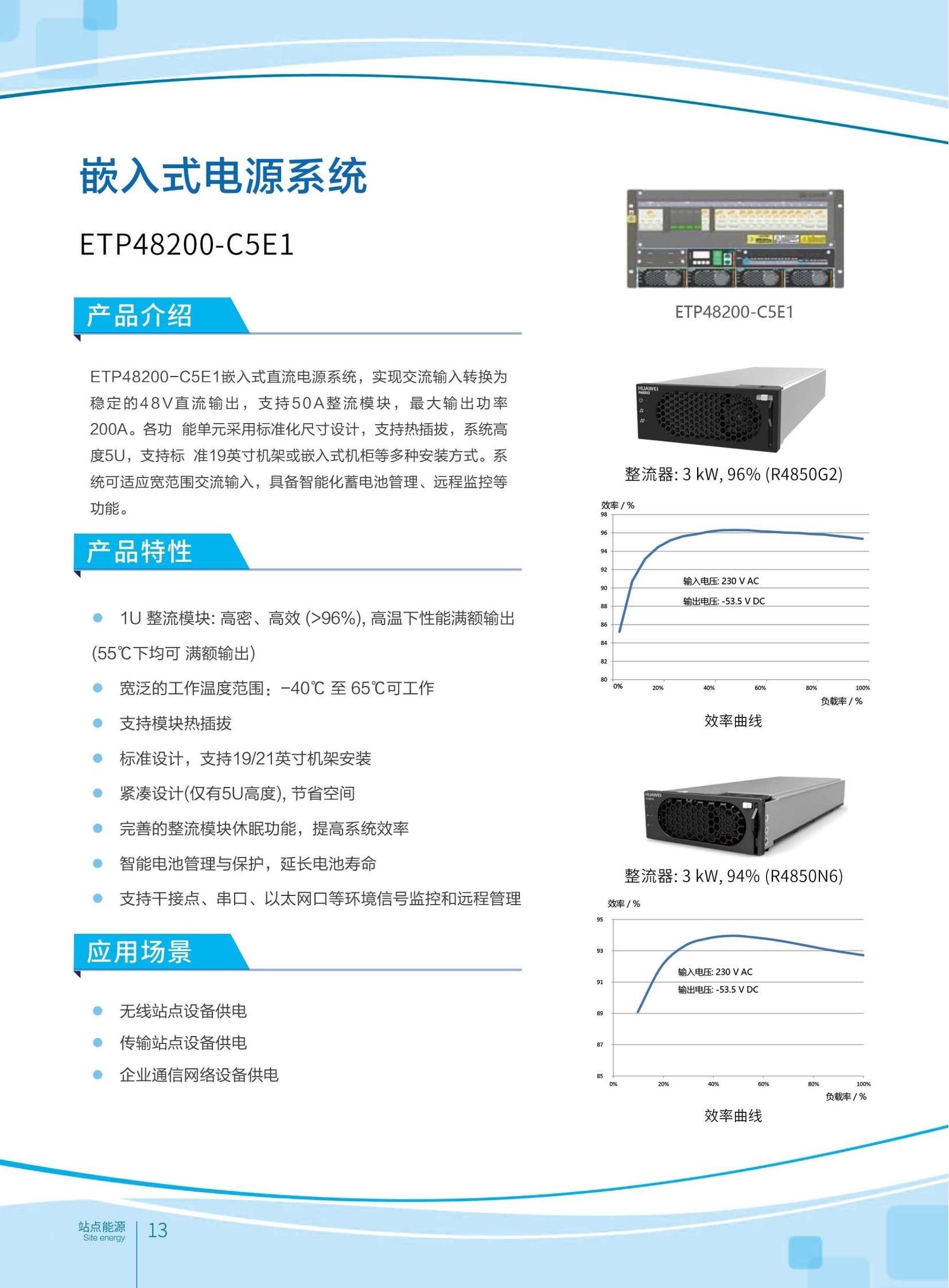Huawei ETP48200-C5E1 Embedded Communication Switching Power Supply 48V200A Configuration R4850G Module