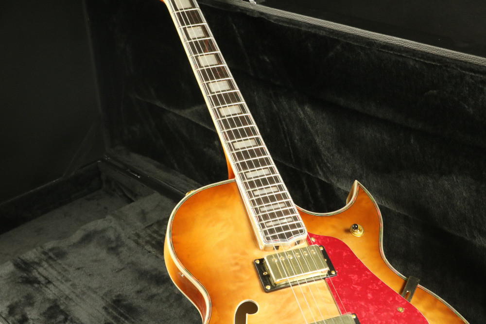 High Quality teaburst thick hollow body block inlay single cutaway electric guitar Guitar