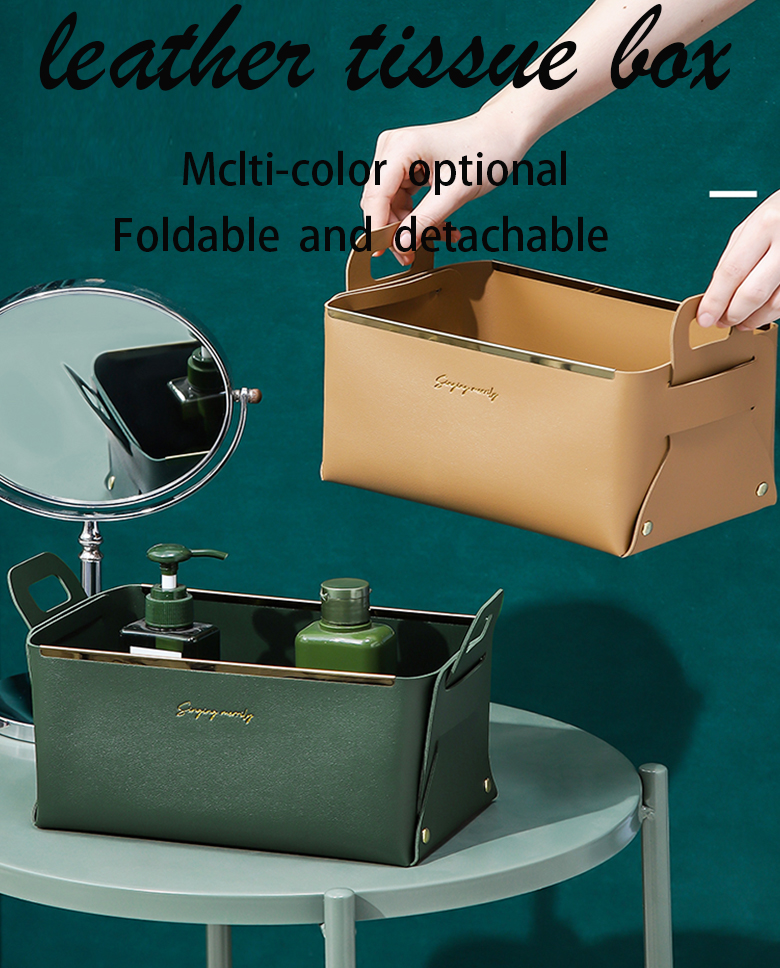Eco-Friendly Foldable Logo Customized Travel Jewelry Makeup PU Leather Storage Box