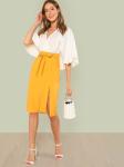 Summer Split Pencil Skirt for Lady