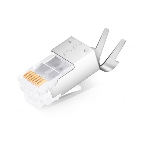 Exact Cables 3U Rj45 Plastic Wire Connector 8 Pin Crystal Head Shielded Connector