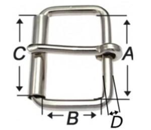Wholesale 10mm(3/8&quot;) Nickel Plated Single Prong Silver Color Welded Steel Roller Buckle from china suppliers