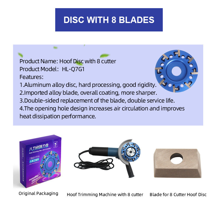 Hoof Trimming Chute Parts Angle Grinder Hoof Trimming Disc With 8 Carbide Blades