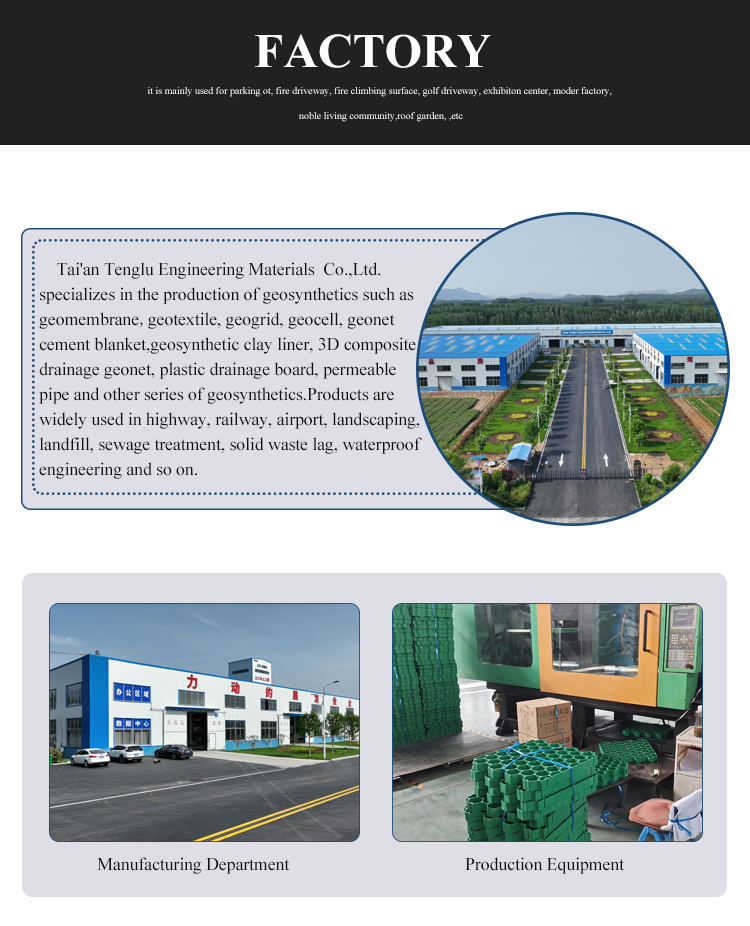 HDPE Plastic Protection Parking Lots Material Plastic Grass Paver for Origin Type