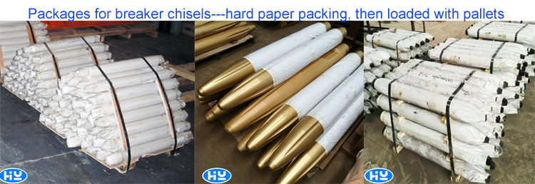 SB50 Hydraulic Breaker Chisels 100mm 40Cr/42CrMo Hydraulic Hammer Tools