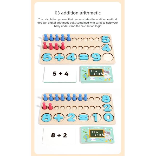 Children's Early Education Wooden Digital Arithmetic Doll Parent-child Interactive Educational Toys
