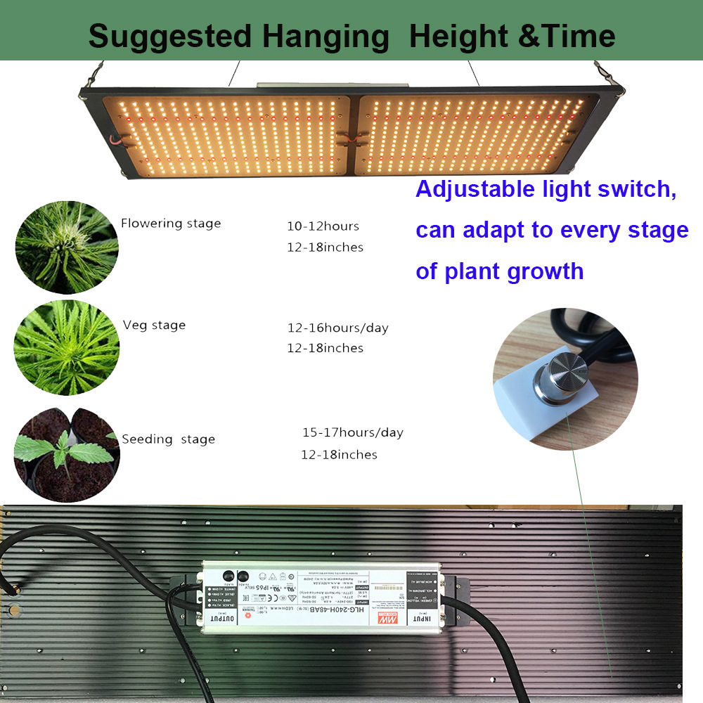 M301B Quantum Board LED Plant Grow Light Hydroponics System Tent Lamp