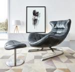 Leisure Modern Design Genuine Leather Hotel Chair Living room Single Seater