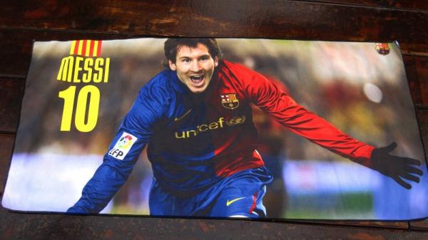 Barcelonaes football club logo towel beach towel soccer towel bath towel Messi