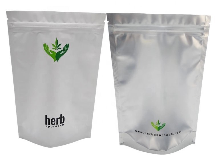 custom printed stand up doypack herbal maylar packaging bag stand up herbal zipper bag