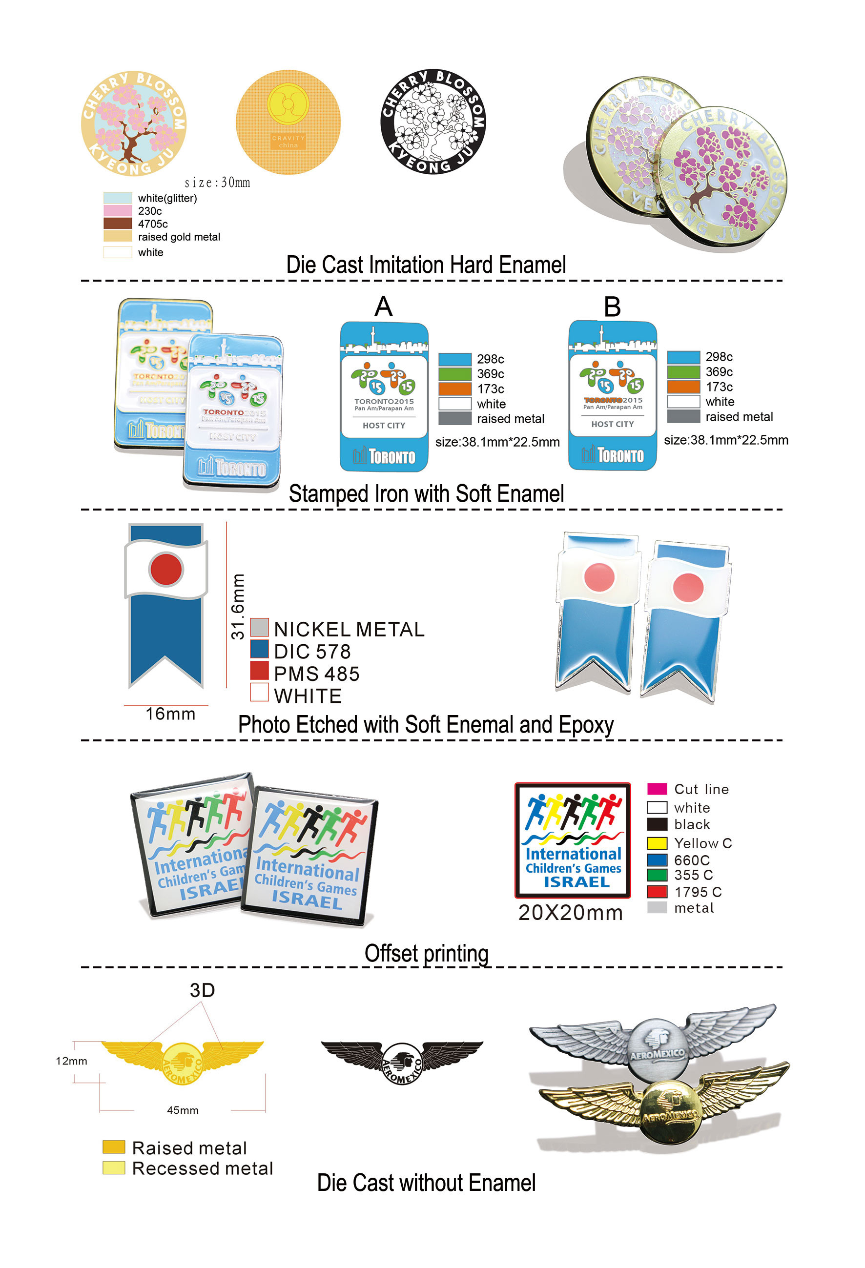 Custom Metal Pin Badges 2D / 3D Personalised Metal Logo Badge