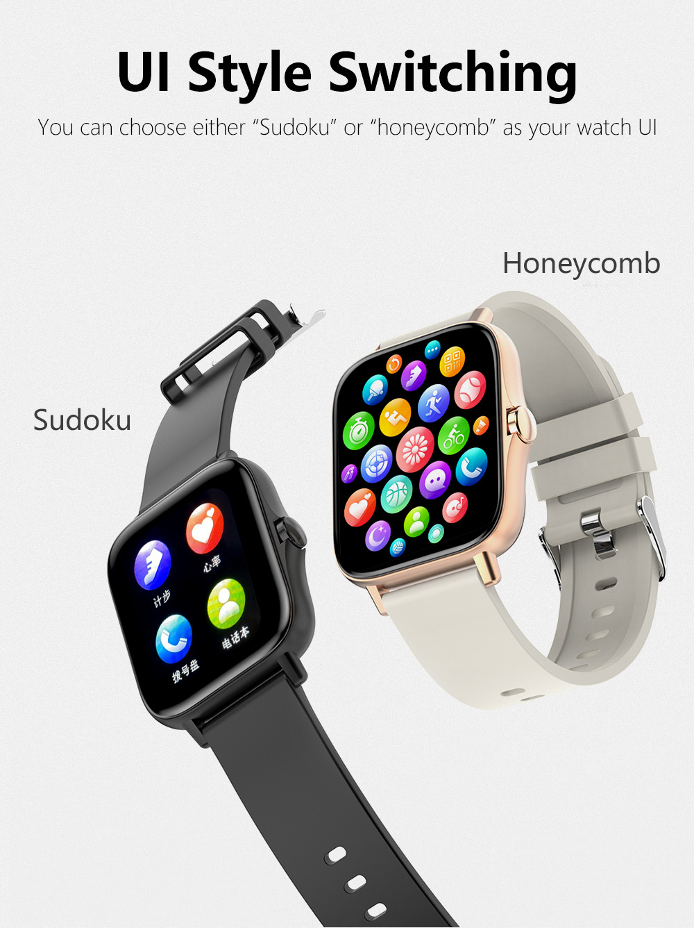 2022 New Aliexpress Hot Sale Square Shape Full Touch Screen Women Men CT02 Smart Watch