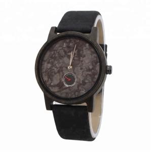 Wholesale Water Proof Black Sandalwood Marble Face Watch With Natural Cork Straps from china suppliers