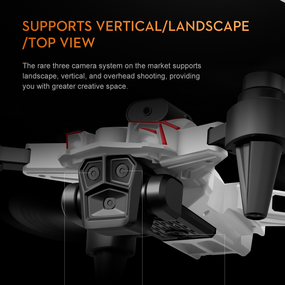 2.4G Frequency K12 Max Drone Wifi FPV RC Drones with Remote Control Video Quadcopter Toy and Three Pro 4K HD Camera