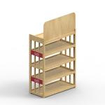 Custom Logo 5 Tiered Wooden Display Pet Store Floor Display Fixture