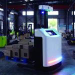 Electric Battery Pallet Stacker Truck With Small Turning Radius 1 Year Warranty