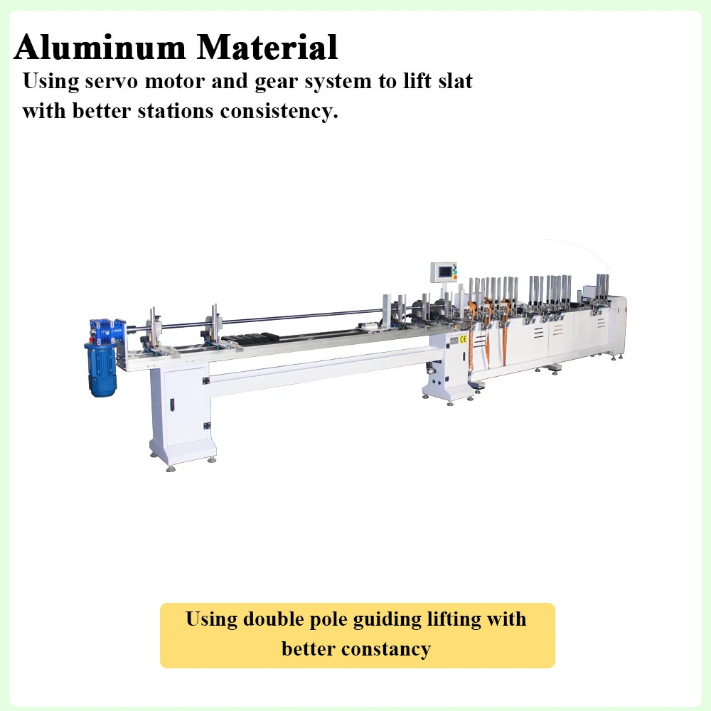 Wooden/Faux wood Venetian Blind Punching and Threading Machine with Automatic Material Feeding for Wood and Faux Wood Blinds