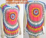 Crochet Sweaters, Women Fashion All-match Contrast Color Knitted Tricot Summer O