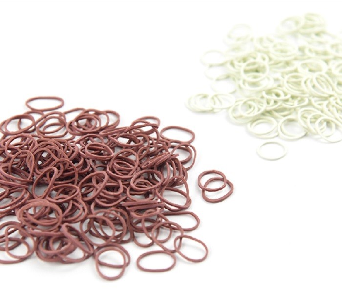 Highly Elastic Soft Rubber Bands Brown White Black Individually Wrapped Bag