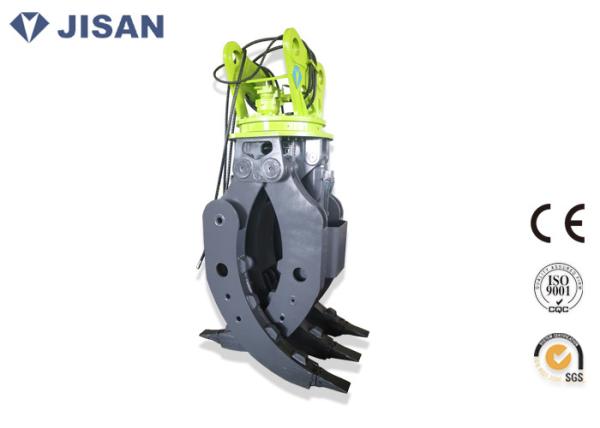 Heavy Duty Hydraulic Log Grapple Double Cylinders For 30 Ton Excavator Volvo