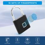 Weatherproof Smart Fingerprint Padlock Zinc Alloy MICRO USB