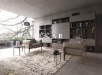 Italian Solid Wood Red Genuine Leather Sofa Set