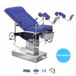 Stainless Steel Hydraulic Operation Table Blue Mattress Labor Control Gyn