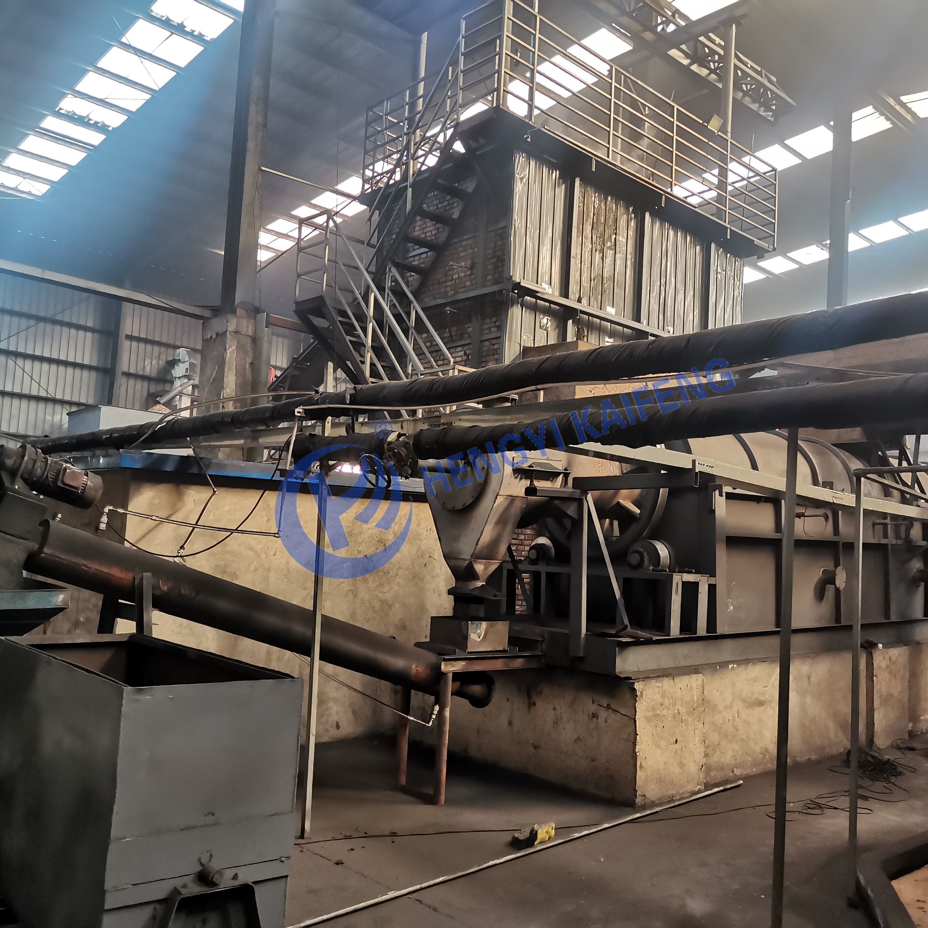 Automated SlEP Activated Carbon Kiln Steam Activation Onsite Installation