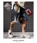 3XL 4XL Plus Size Baggy Five Cent Tie Dye Shorts Athletic Basketball Half Pant