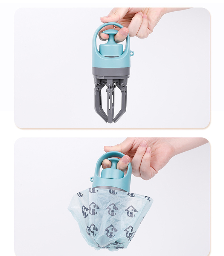 OEM ODM Dog Pooper Scooper Sustainable Plastic Blue Dog Poop Cleaner