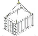 10-Ton Lifting Capacity Galvanized Sling Cable 4 legs Offshore Container Steel