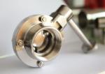 Customized Fabrication Sanitary Butterfly Valves , Tri Clamp Butterfly Valve
