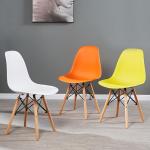 Clear Chair, Armless Acrylic Desk Chair with Golden Feet Swivel Molded Plastic