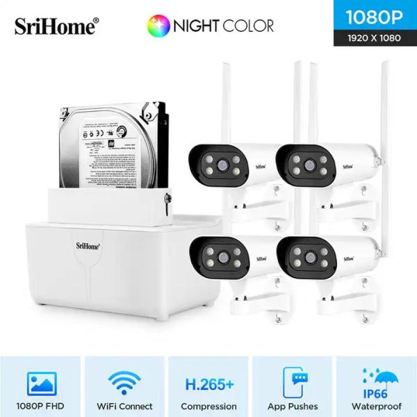 IP Camera Cctv Systems 4ch 8ch Smart Wifi Nvr Kit Outdoor 1080p 8 Channel