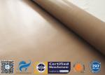 Brown PTFE Coated Fiberglass Cloth 0.16MM 6MIL Non Stick Plain Weave