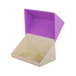Purple Yellow Paper Cake Packaging Box Matte Lamination OEM ODM