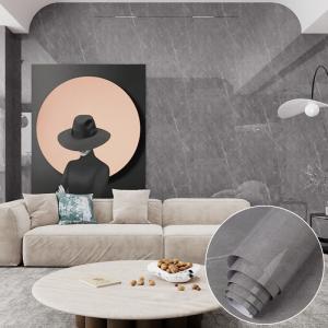 Wholesale OEM Marble Effect Kitchen Wallpaper Dark Grey Marble Tile Effect Wallpaper from china suppliers