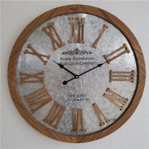 Wholesale Circular Clock Antique Big Wood Digital Analog Metal Wall Art Clock from china suppliers