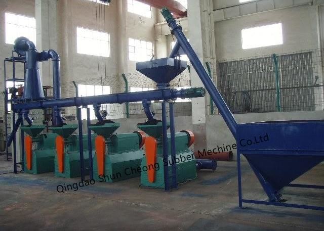 Customizable Rubber Powder Making Machine / Waste Tire Recycling Production Line
